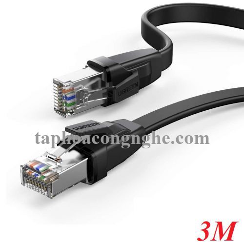 Ugreen 10982 3M CAT8 U-FTP 2000Mhz 30AWG cáp mạng màu đen NW134 30010982